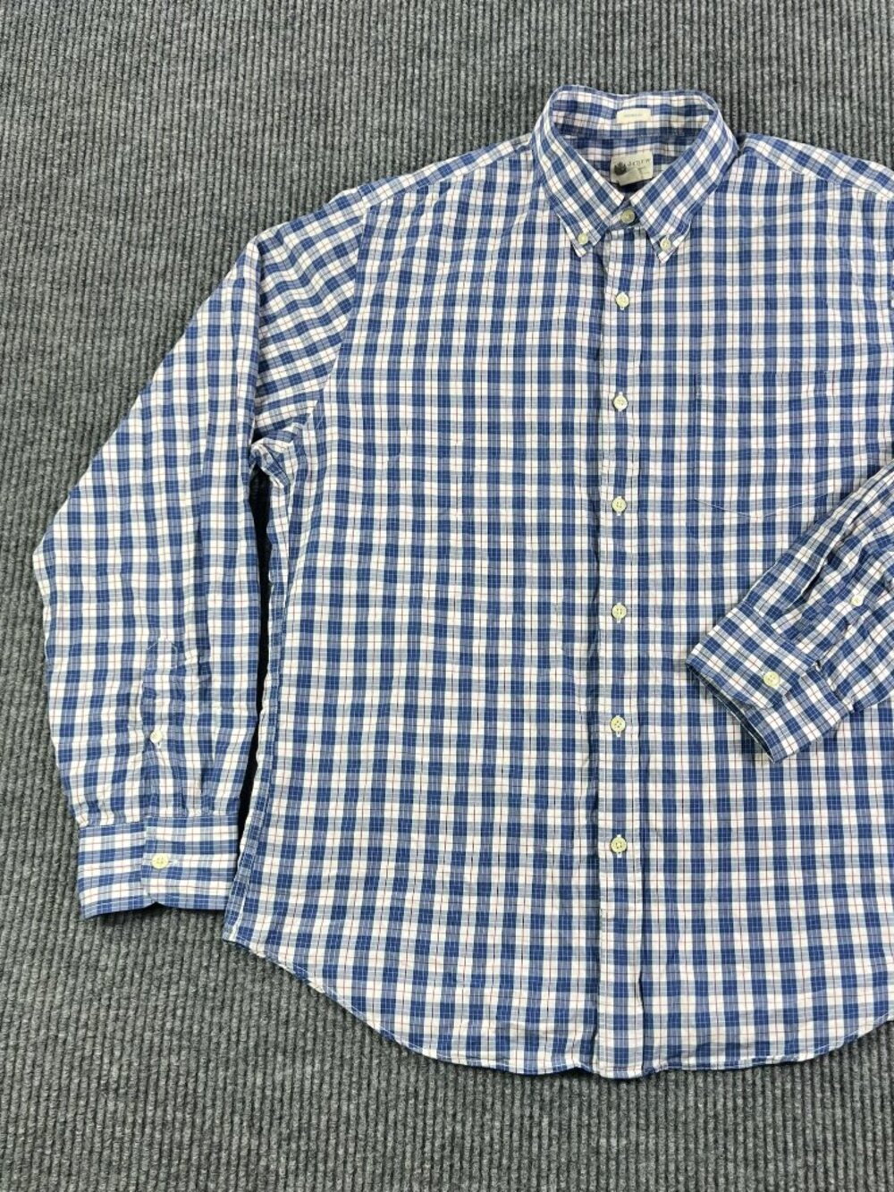 J Crew Shirt Mens Large Checkered Button Down Tailored Fit Long Sleeve Casual